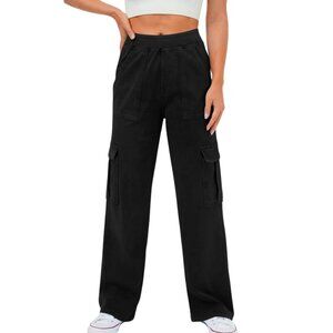 HALARA‎ Magic Denim Mid Rise Cargo Jeans Black Small & XL Tall  NWOT